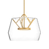 Deco 18-in Clear/Brushed Gold LED Pendant