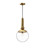 Delilah 10-in Brushed Gold/Clear Glass 1 Light Pendant