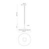 Disc 16-in Black LED Pendant