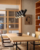 Domino 35-in Black LED Linear Pendant