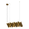 Domino 35-in Vintage Brass LED Linear Pendant
