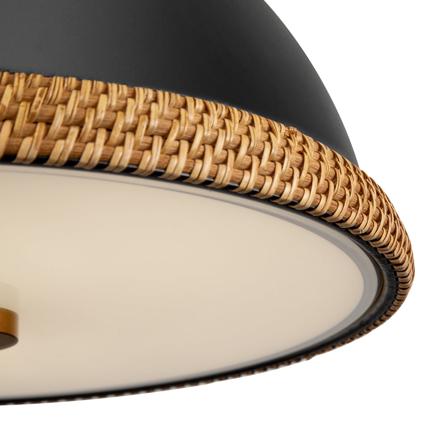 Doral 16-in Matte Black/Vintage Brass 2 Lights Pendant