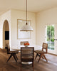 Doral 24-in Matte White/Vintage Brass 3 Lights Pendant