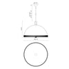 Doral 24-in Matte White/Vintage Brass 3 Lights Pendant