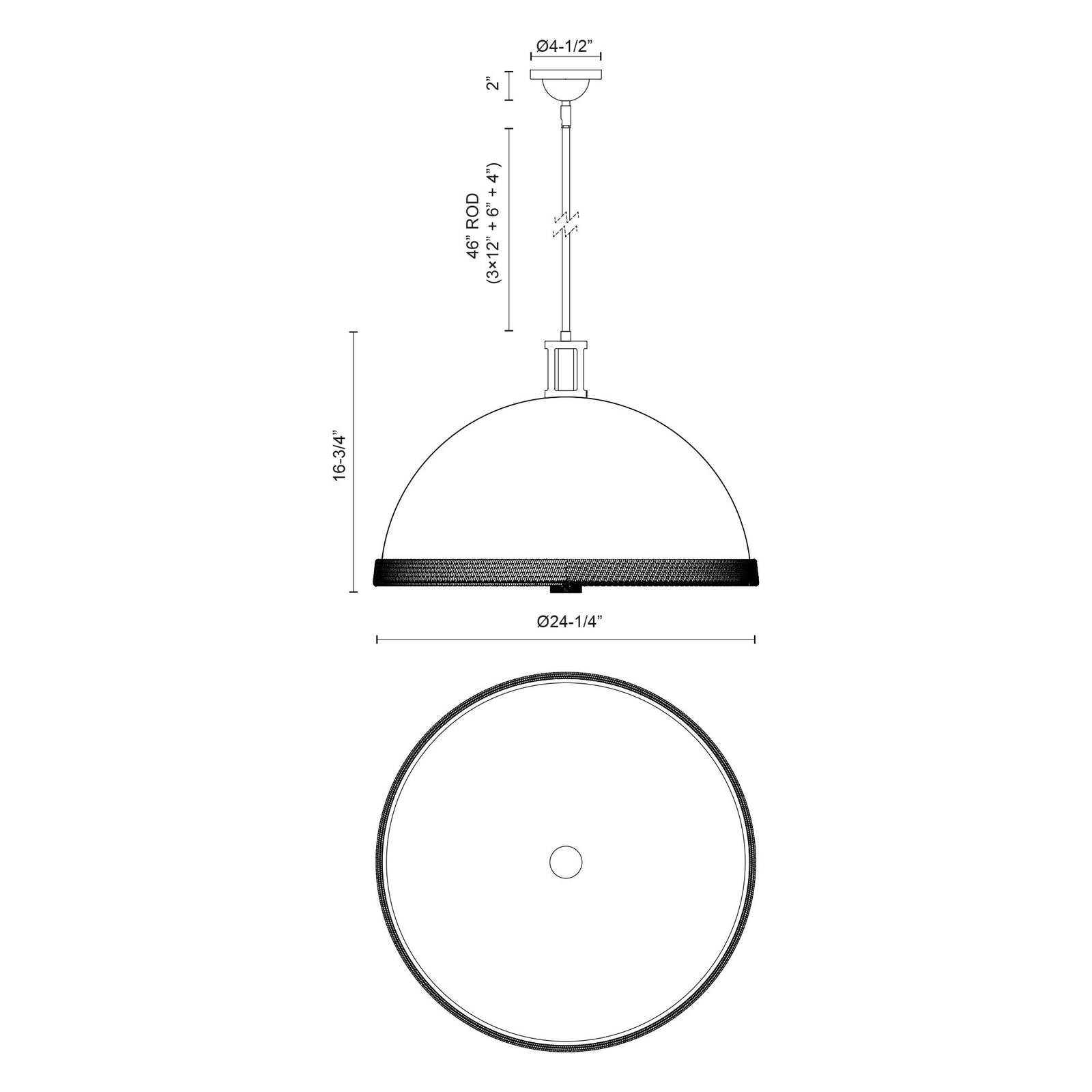 Doral 24-in Matte White/Vintage Brass 3 Lights Pendant