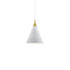 Dorothy 10-in White With Gold Detail 1 Light Pendant