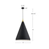 Dorothy 16-in White With Gold Detail 1 Light Pendant