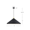 Dorothy 26-in Black With Gold Detail 1 Light Pendant