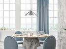 Dorothy 26-in Brushed Nickel With Black Detail 1 Light Pendant