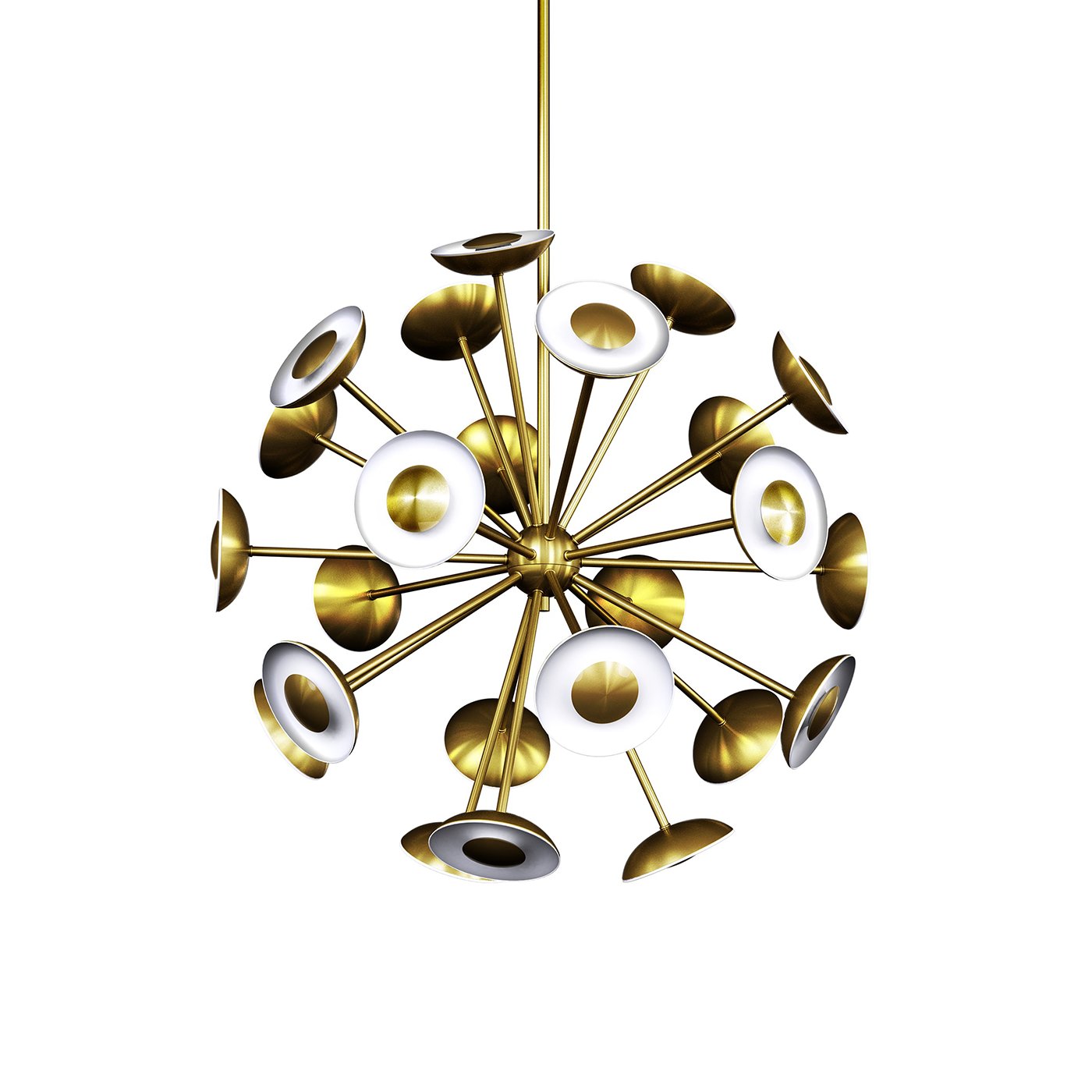 Dot 27" Chandelier - Etched Gold