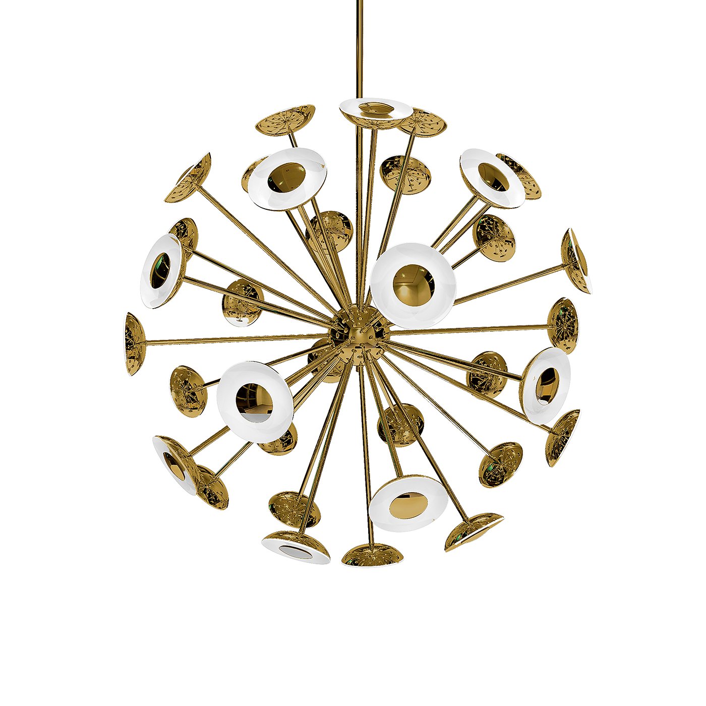 Dot 36" Chandelier - Etched Gold
