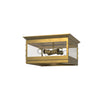 Douglas Vintage Brass 4 Lights Flush Mount
