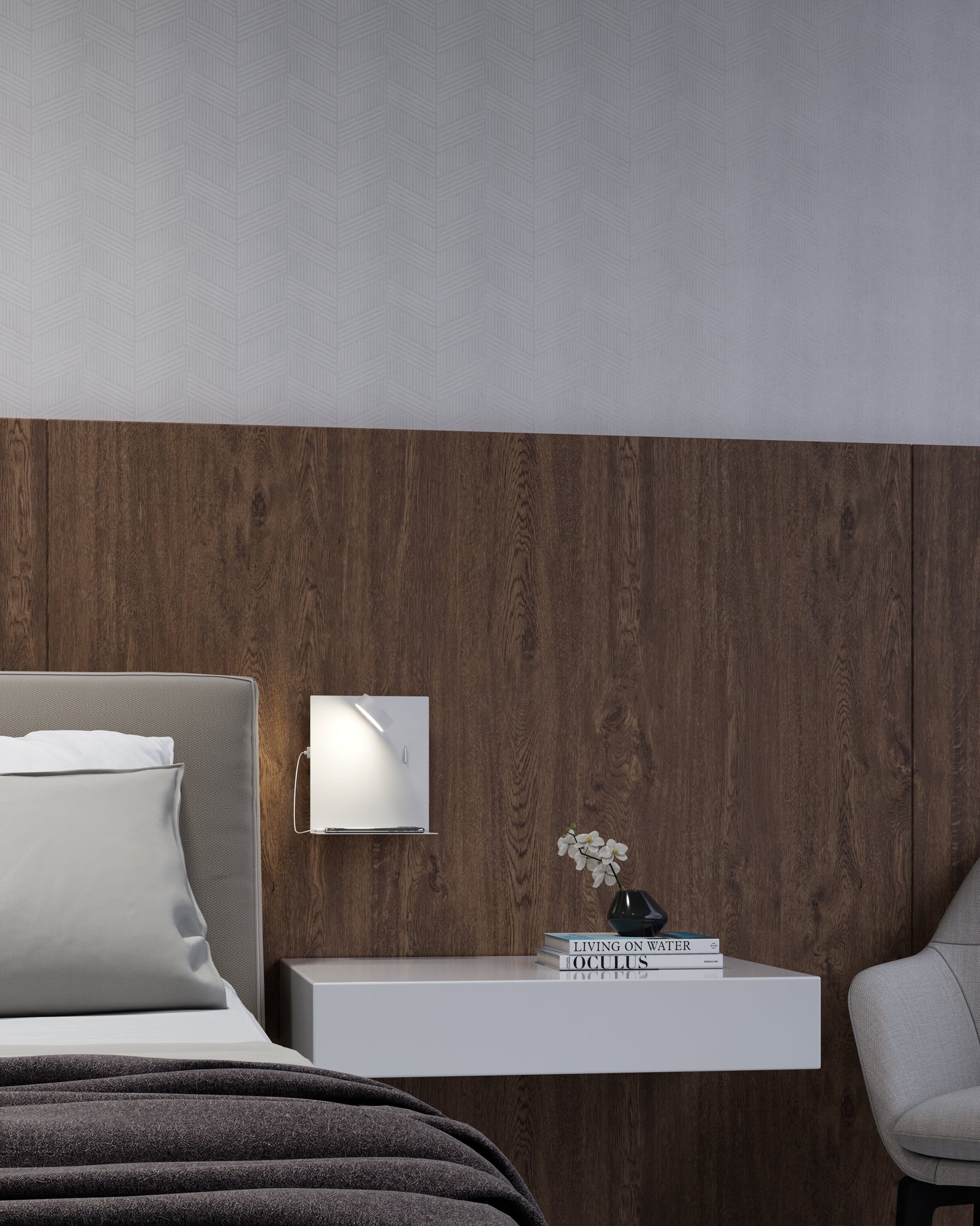 Dresden 7-in White LED Wall Sconce