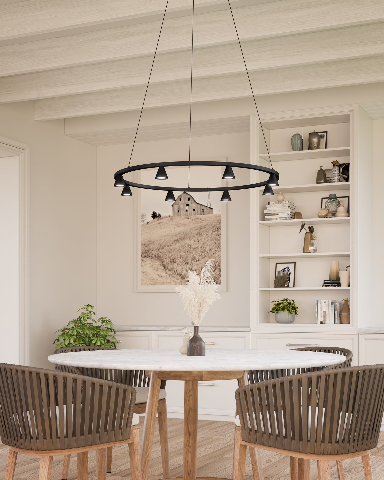 Dune 33-in Black LED Chandeliers