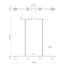 Dune 37-in Black LED Linear Pendant