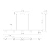 Dune 47-in Brushed Nickel LED Linear Pendant