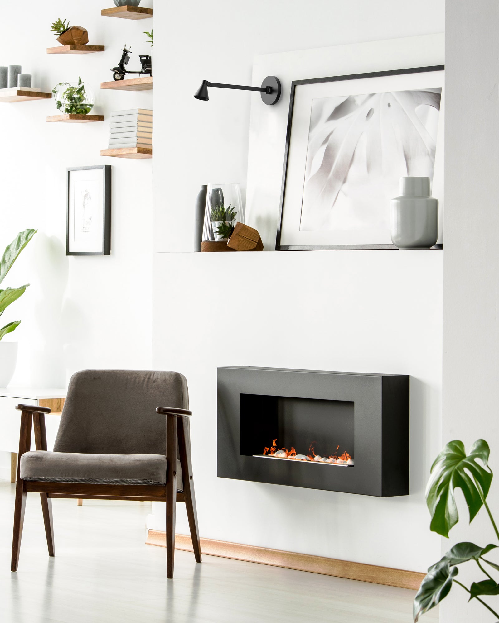 Dune 14-in Black LED Wall Sconce