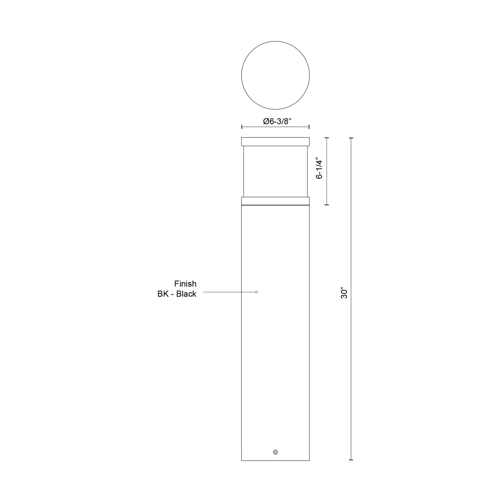 Chadworth 30-in Black LED Exterior Bollard