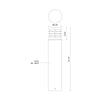 Blaine 29-in Black LED Exterior Bollard