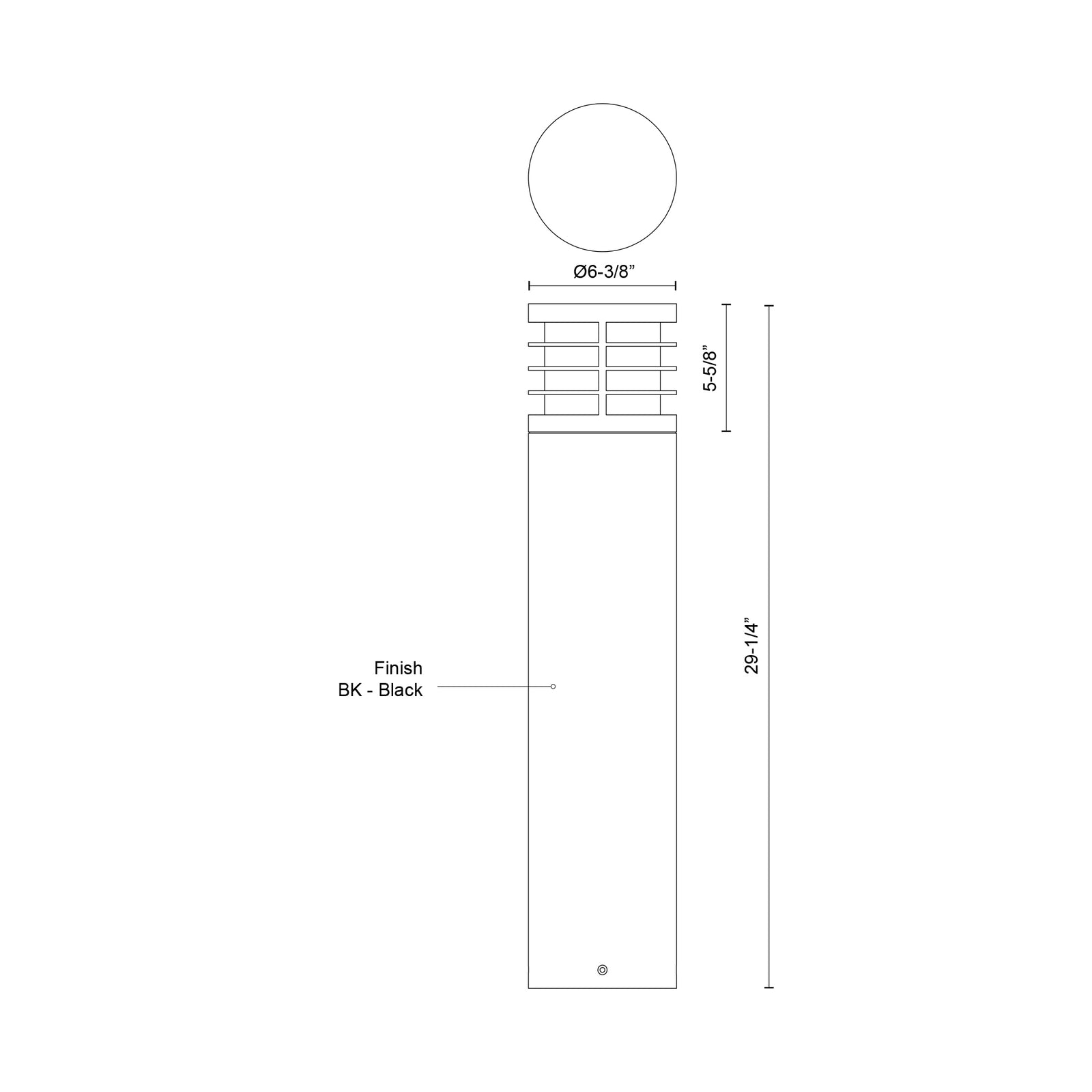 Blaine 29-in Black LED Exterior Bollard