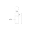 Windermere 16-in Black LED Exterior Bollard