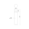 Windermere 28-in Black LED Exterior Bollard