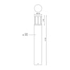 Alden 41-in Black LED Exterior Bollard