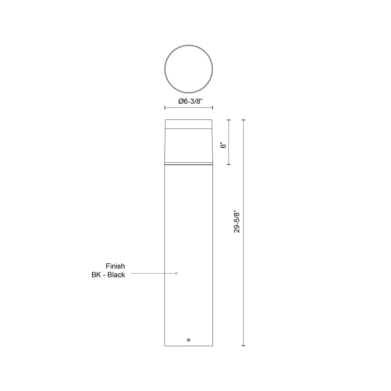 Hanover 30-in Black LED Exterior Bollard