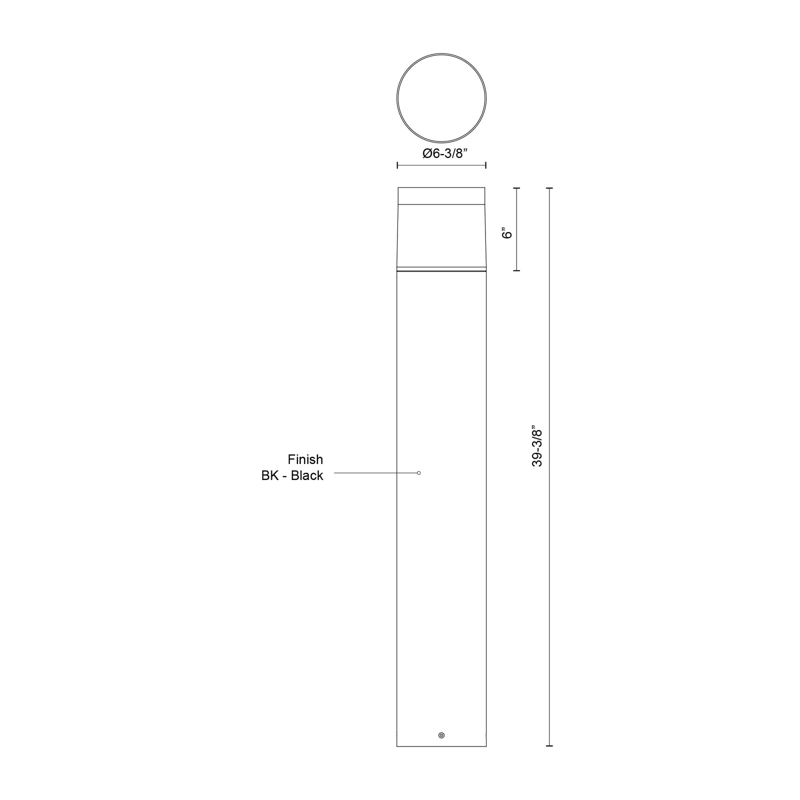 Hanover 40-in Black LED Exterior Bollard