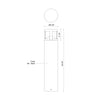 Glen 29-in Black LED Exterior Bollard