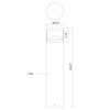 Dover LED Exterior Bollard