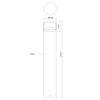 Dover 39-in Black LED Exterior Bollard