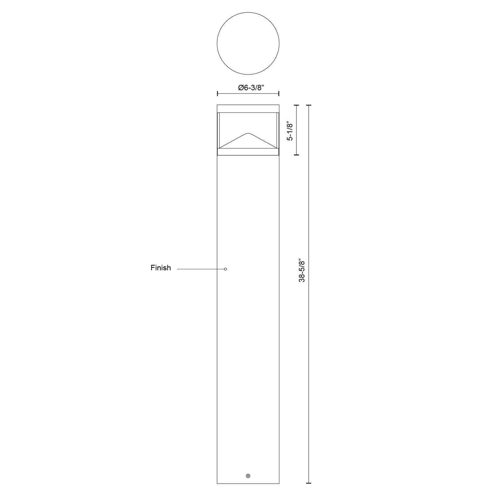 Dover 39-in Black LED Exterior Bollard