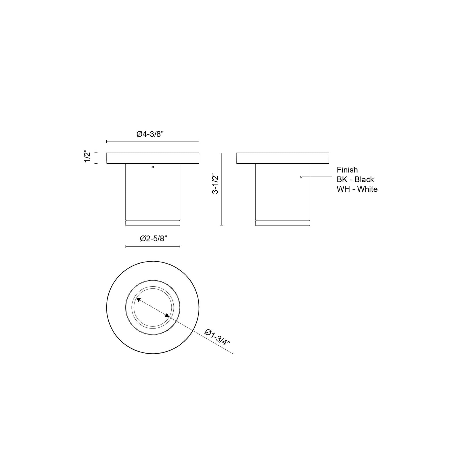 Nordic 3-in (2-in Dia.) White LED Exterior Ceiling