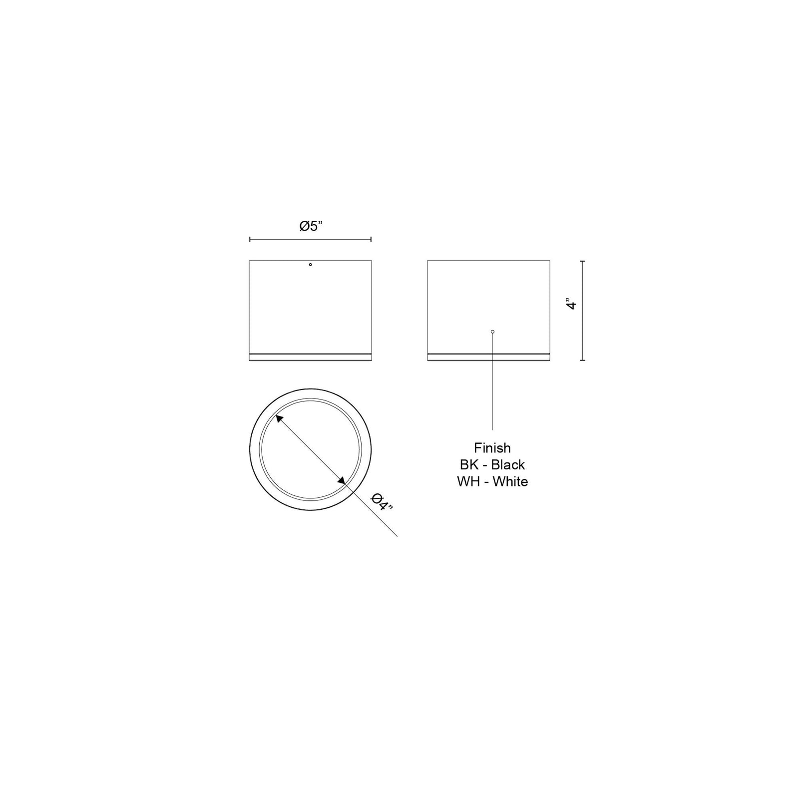 Nordic 4-in (5-in Dia.) White LED Exterior Ceiling