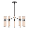 Edwin 38-in Urban Bronze/Frosted Ribbed Glass LED Chandelier