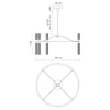 Edwin 38-in Urban Bronze/Frosted Ribbed Glass LED Chandelier