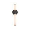 Edwin 18-in Urban Bronze/Frosted Ribbed Glass LED Wall/Vanity