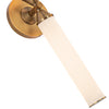 Edwin 18-in Vintage Brass/Frosted Ribbed Glass LED Wall/Vanity