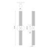 Edwin 22-in Vintage Brass/Frosted Ribbed Glass LED Wall/Vanity