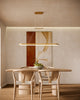 Eerie 47-in Antique Brass LED Pendant
