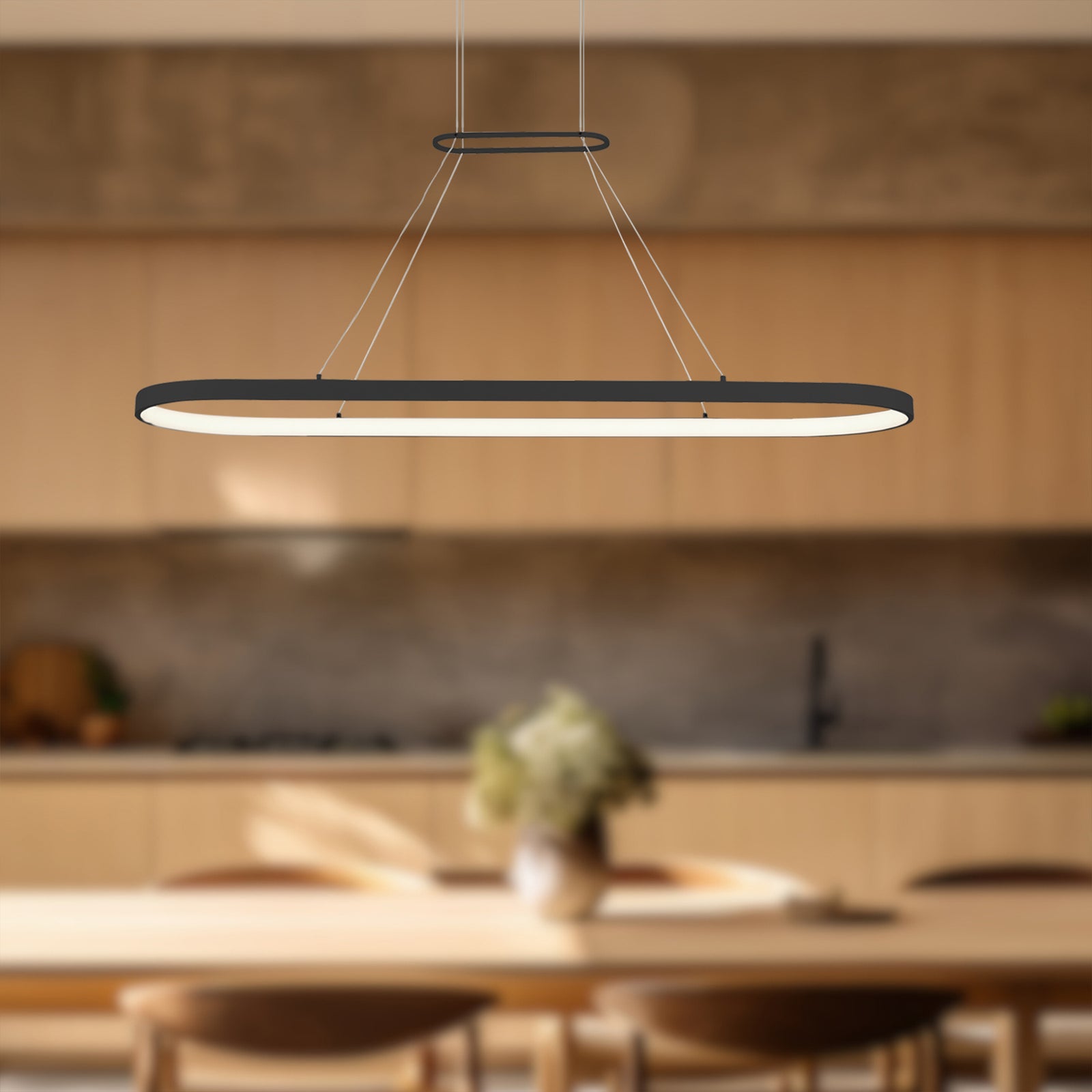 Eerie 47-in Black LED Pendant
