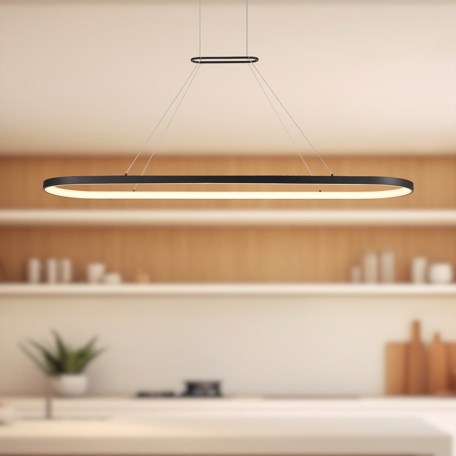 Eerie 59-in Black LED Pendant