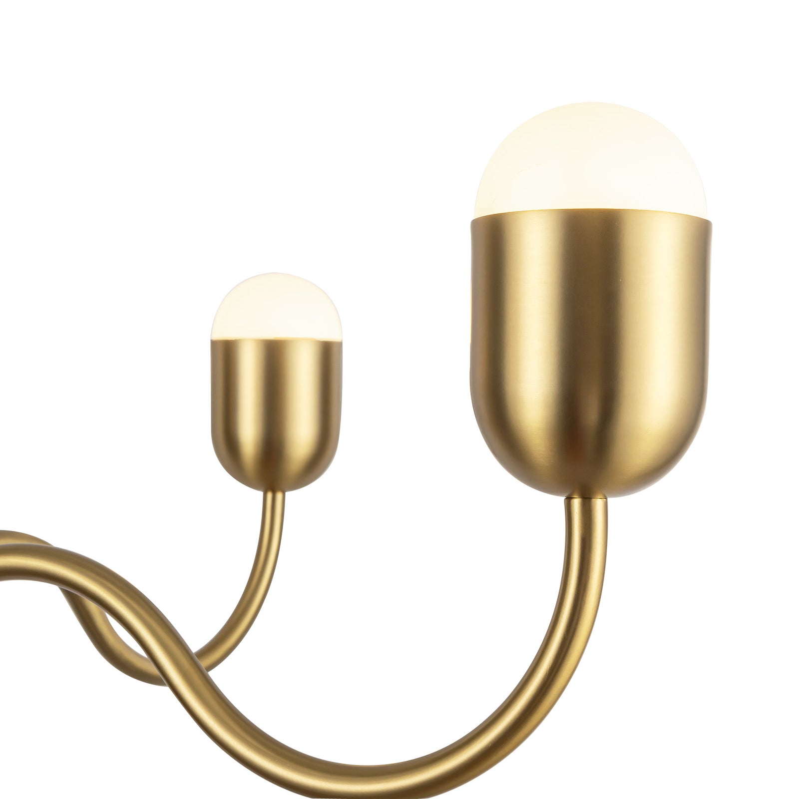 Effie 39-in Brushed Gold/Opal Glass Socket Chandelier