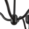 Effie 39-in Matte Black/Opal Glass Socket Chandelier
