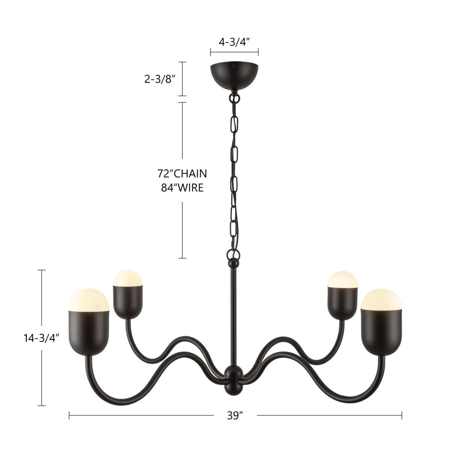 Effie 39-in Brushed Gold/Opal Glass Socket Chandelier