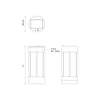 Suara 10-in Black LED Exterior Portable Lamp