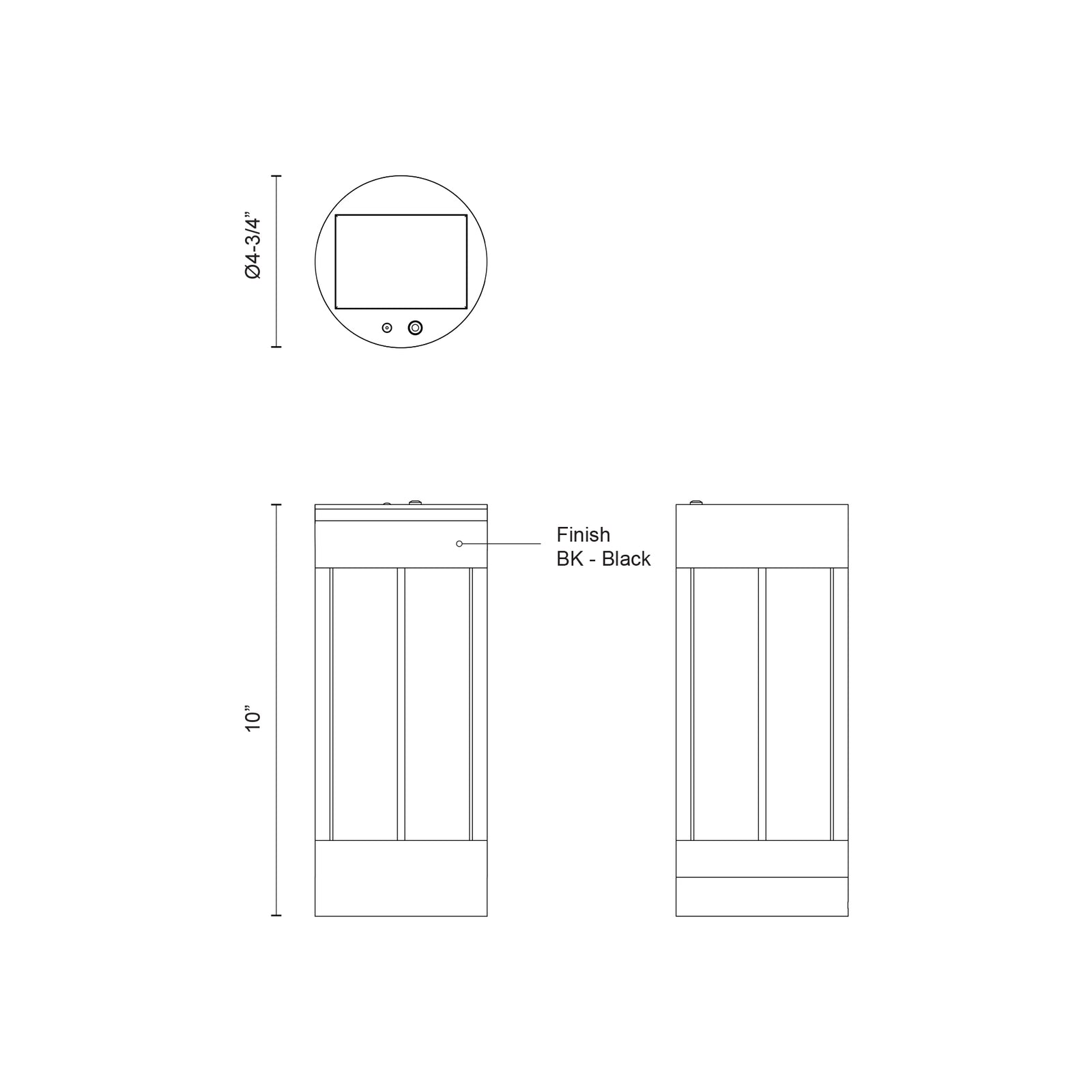 Suara 10-in Black LED Exterior Portable Lamp