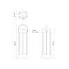 Suara 14-in Black LED Exterior Portable Lamp