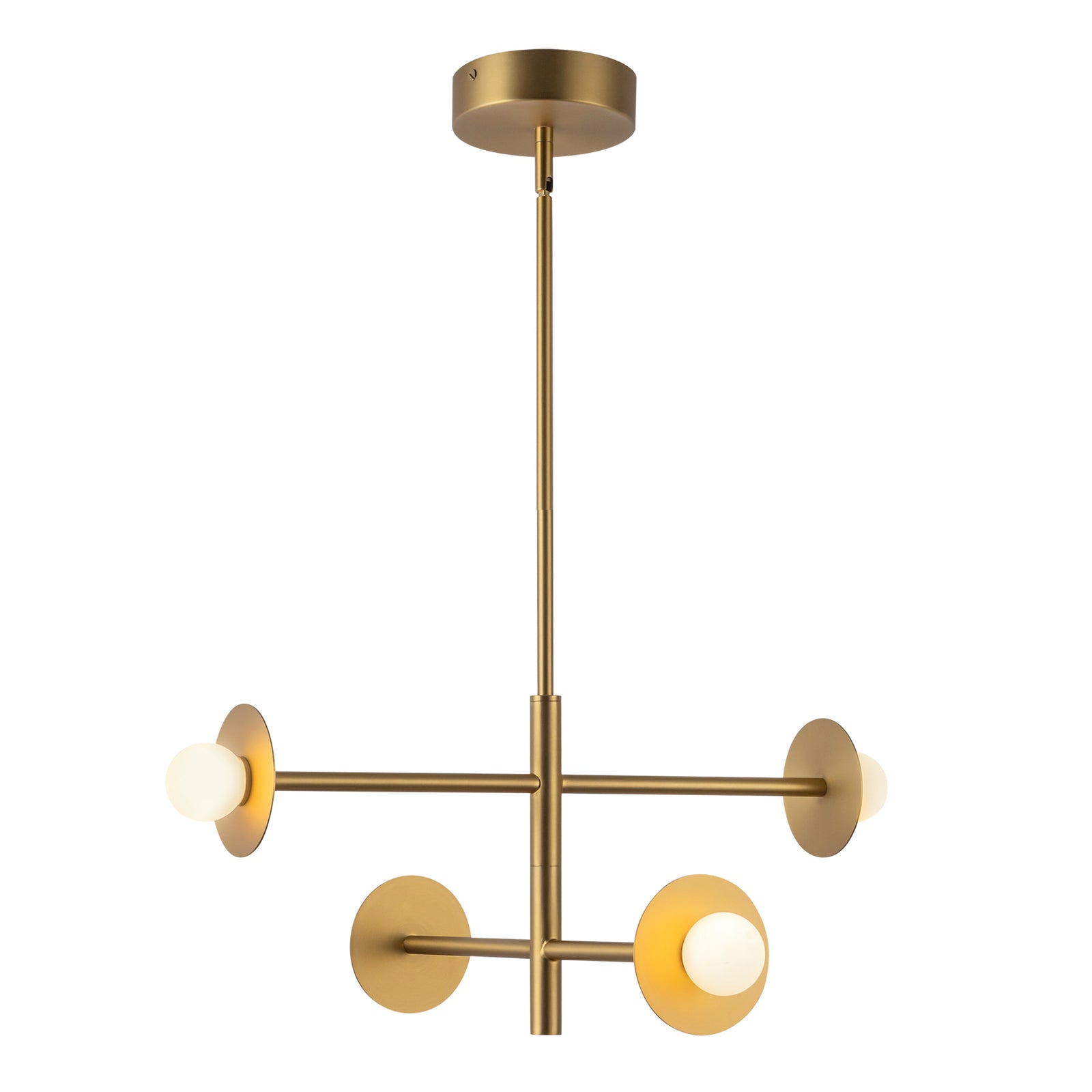 Elixir 22-in Brushed Gold LED Chandelier